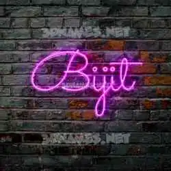 bijit in Pink Neon style - 3D name wallpaper