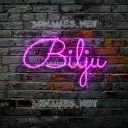bilju in Pink Neon style - 3D name wallpaper