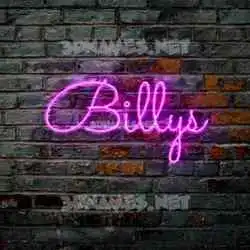 billys in Pink Neon style - 3D name wallpaper