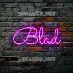 blad in Pink Neon style - 3D name wallpaper