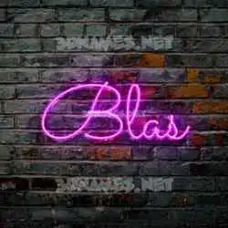 blas in Pink Neon style - 3D name wallpaper