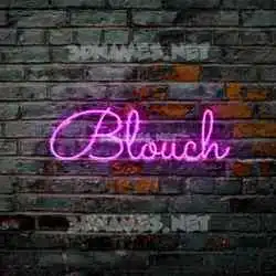 blouch in Pink Neon style - 3D name wallpaper