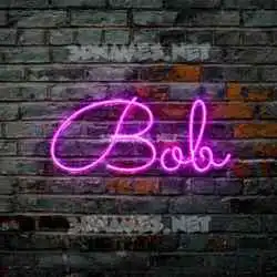 bob in Pink Neon style - 3D name wallpaper