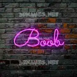 boob in Pink Neon style - 3D name wallpaper