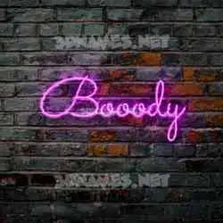 booody in Pink Neon style - 3D name wallpaper