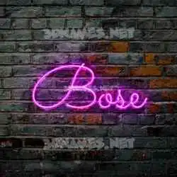 bose in Pink Neon style - 3D name wallpaper