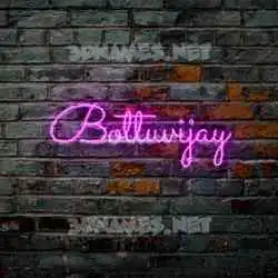 bottuvijay in Pink Neon style - 3D name wallpaper