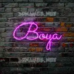 boya in Pink Neon style - 3D name wallpaper