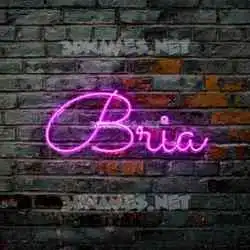 bria in Pink Neon style - 3D name wallpaper