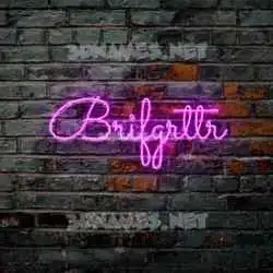 brifgrttr in Pink Neon style - 3D name wallpaper