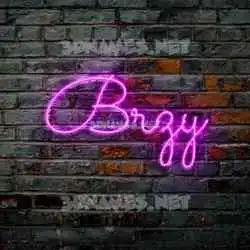 brzy in Pink Neon style - 3D name wallpaper
