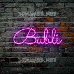 bubli in Pink Neon style - 3D name wallpaper