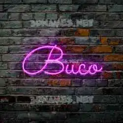 buco in Pink Neon style - 3D name wallpaper