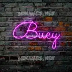 bucy in Pink Neon style - 3D name wallpaper