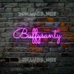 buffysanty in Pink Neon style - 3D name wallpaper