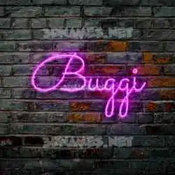 buggi in Pink Neon style - 3D name wallpaper