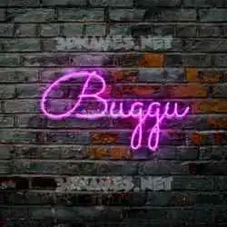 buggu in Pink Neon style - 3D name wallpaper