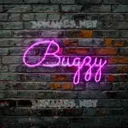 bugzy in Pink Neon style - 3D name wallpaper