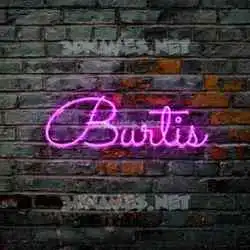 burtis in Pink Neon style - 3D name wallpaper