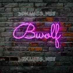 bwolf in Pink Neon style - 3D name wallpaper