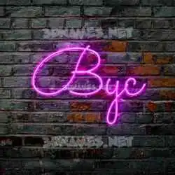 byc in Pink Neon style - 3D name wallpaper