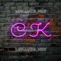 c k in Pink Neon style - 3D name wallpaper