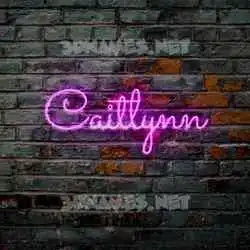 caitlynn in Pink Neon style - 3D name wallpaper