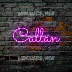 callan in Pink Neon style - 3D name wallpaper