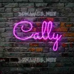 cally in Pink Neon style - 3D name wallpaper