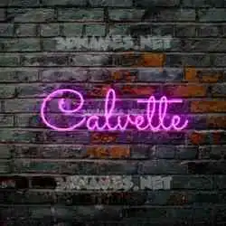 calvette in Pink Neon style - 3D name wallpaper