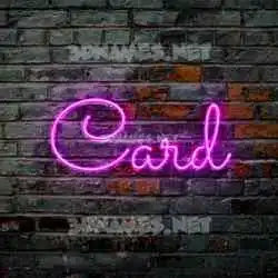 card in Pink Neon style - 3D name wallpaper