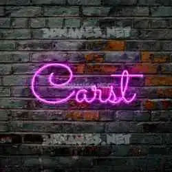 carst in Pink Neon style - 3D name wallpaper