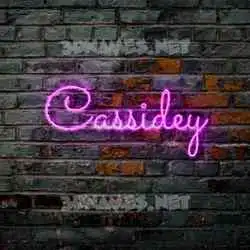 cassidey in Pink Neon style - 3D name wallpaper