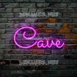 cave in Pink Neon style - 3D name wallpaper