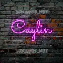 caylin in Pink Neon style - 3D name wallpaper