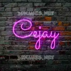 cejay in Pink Neon style - 3D name wallpaper