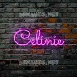 celinie in Pink Neon style - 3D name wallpaper