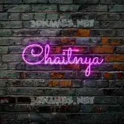 chaitnya in Pink Neon style - 3D name wallpaper
