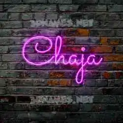 chaja in Pink Neon style - 3D name wallpaper