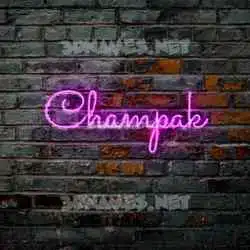 champak in Pink Neon style - 3D name wallpaper