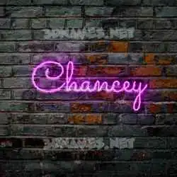 chancey in Pink Neon style - 3D name wallpaper