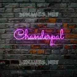 chanderpal in Pink Neon style - 3D name wallpaper