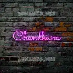 chandhana in Pink Neon style - 3D name wallpaper
