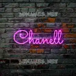 chanell in Pink Neon style - 3D name wallpaper