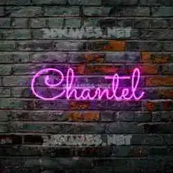 chantel in Pink Neon style - 3D name wallpaper