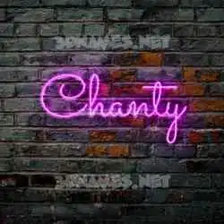 chanty in Pink Neon style - 3D name wallpaper