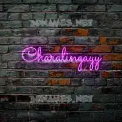 charalingayy in Pink Neon style - 3D name wallpaper