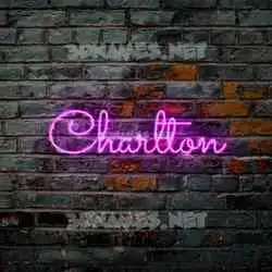 charlton in Pink Neon style - 3D name wallpaper