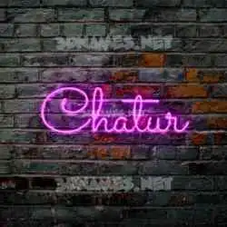 chatur in Pink Neon style - 3D name wallpaper