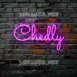 chedly in Pink Neon style - 3D name wallpaper